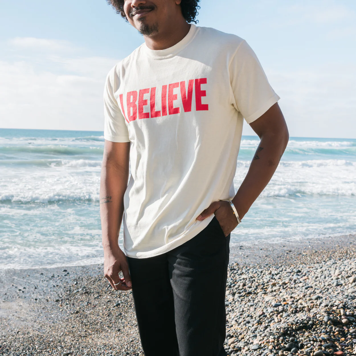 I Believe Tee - Cream - Image 3