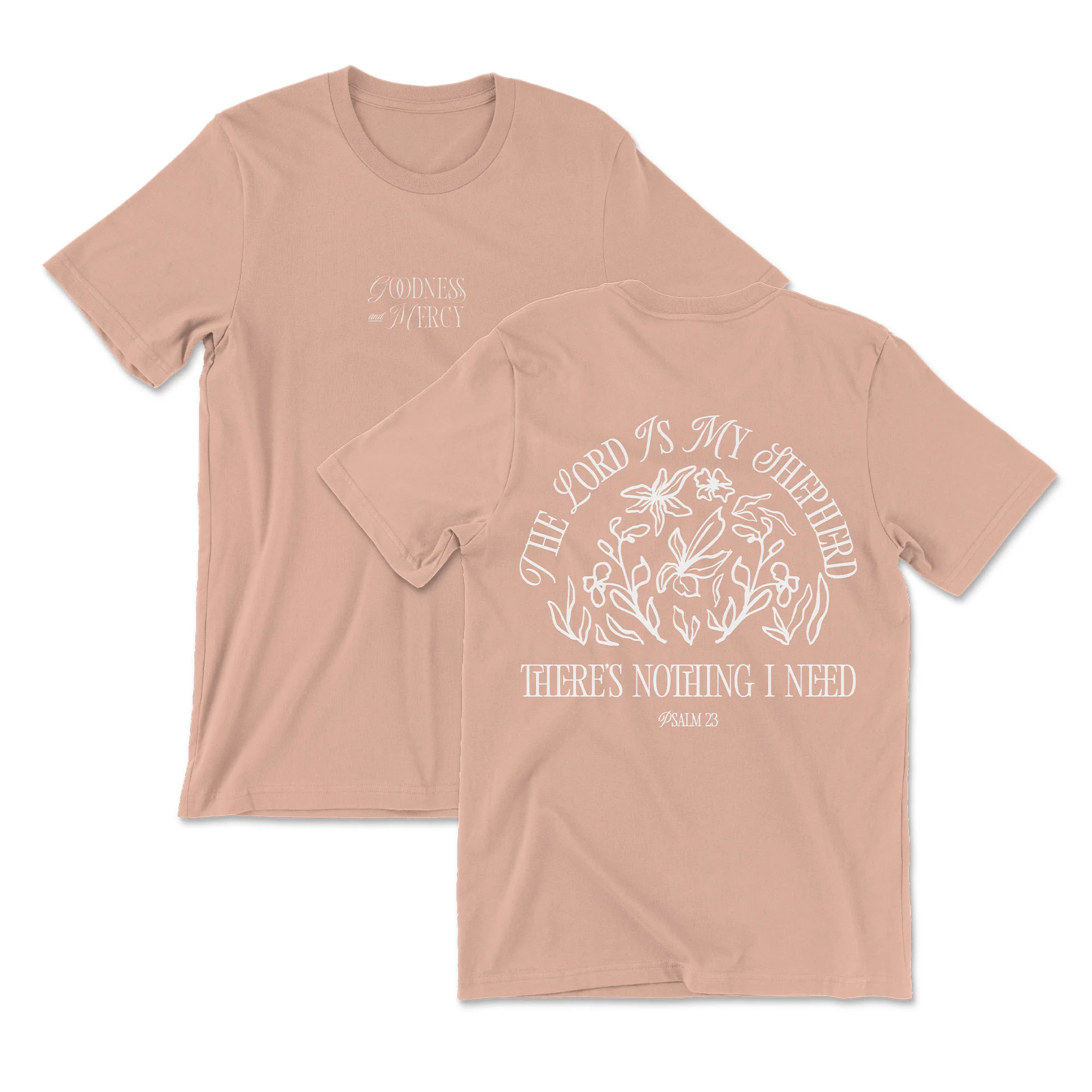 Psalm 23 Tee - Peach - Image 3