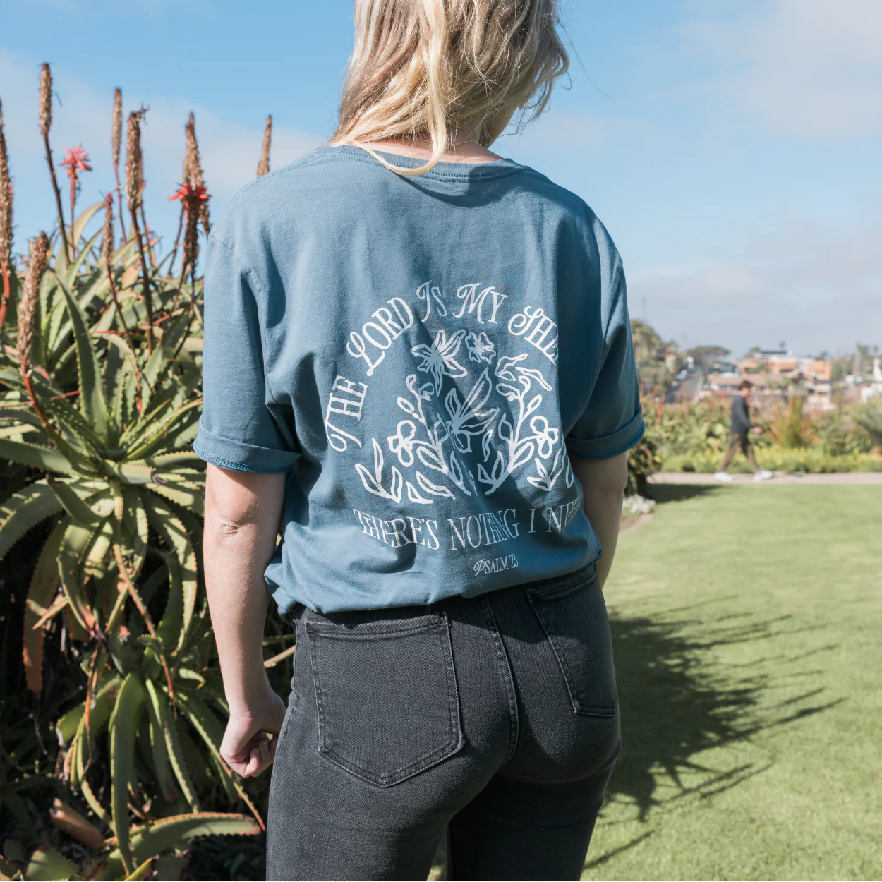 Psalm 23 Tee - Slate Blue - Image 4