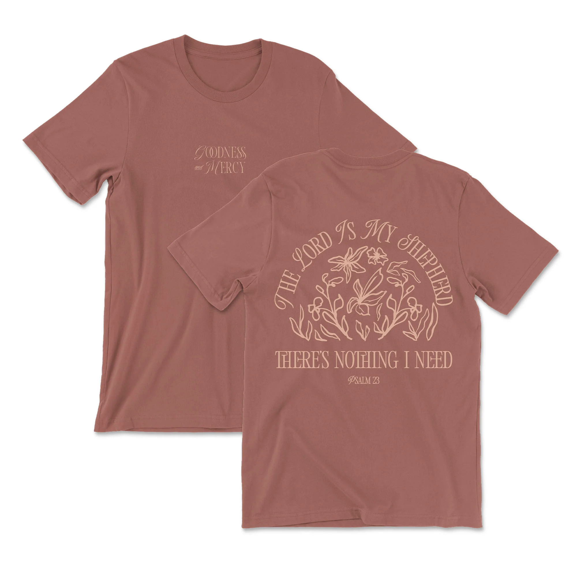 Psalm 23 Tee - Clay - Image 3